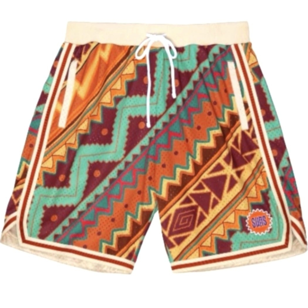 Mitchell Ness Manor Game Day Pattern Short Mens Large 2022 Playoffs Phoenix Suns